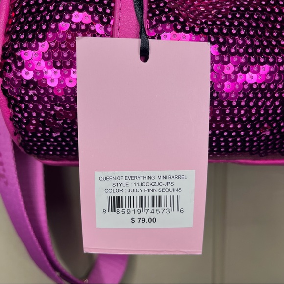 Juicy Couture Queen of Everything Mini Barrel in Color Juicy Pink Sequins - Picture 2 of 4